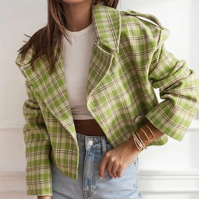 Claire Mercer Plaid Peacoat