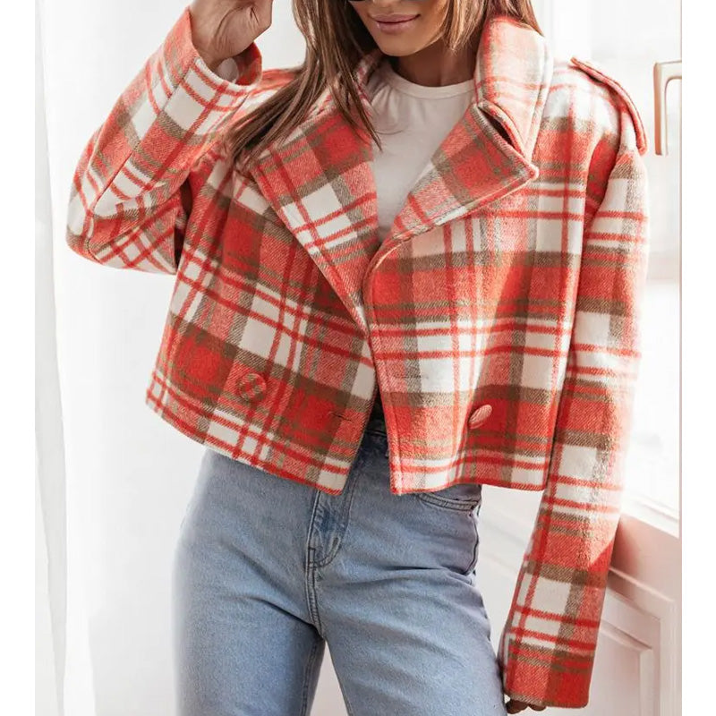 Claire Mercer Plaid Peacoat